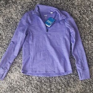 Kid's DSG Frozen Purple/Spacedye Long Sleeve Compression Quarter Zip